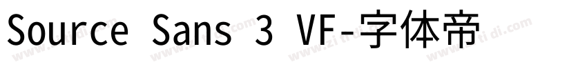 Source Sans 3 VF字体转换